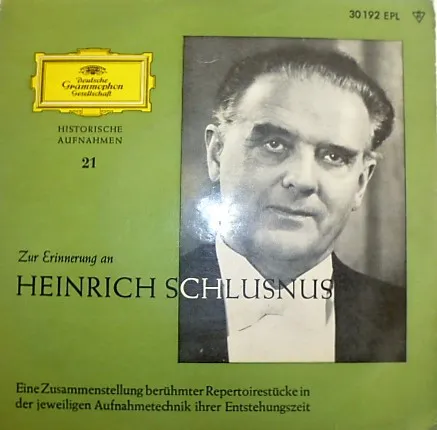 Zur Erinnerung An Heinrich Schlusnus