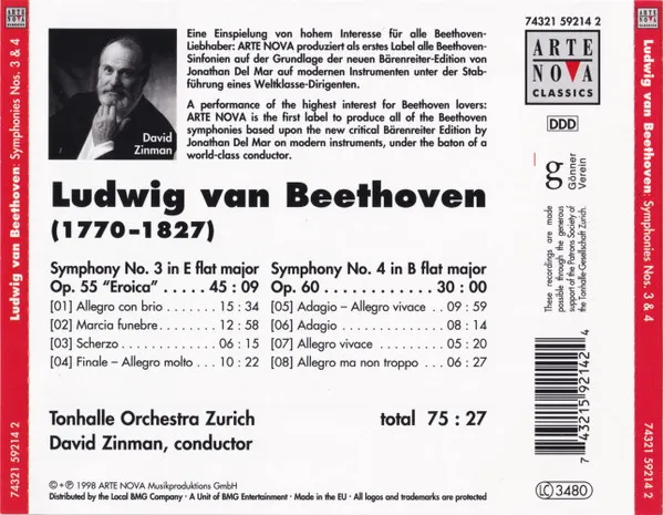 Symphony No. 3 "Eroica", Symphony No. 4