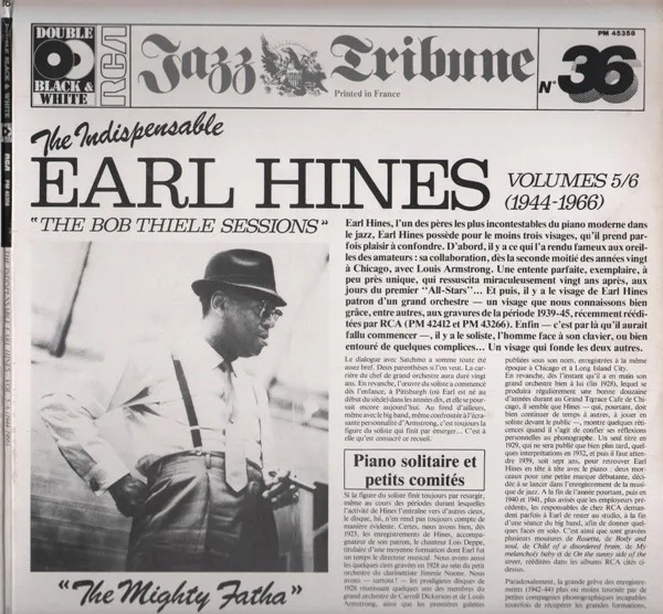 The Indispensable Earl Hines Vol 5/6 (1944-1966) "The Bob Thiele Sessions"