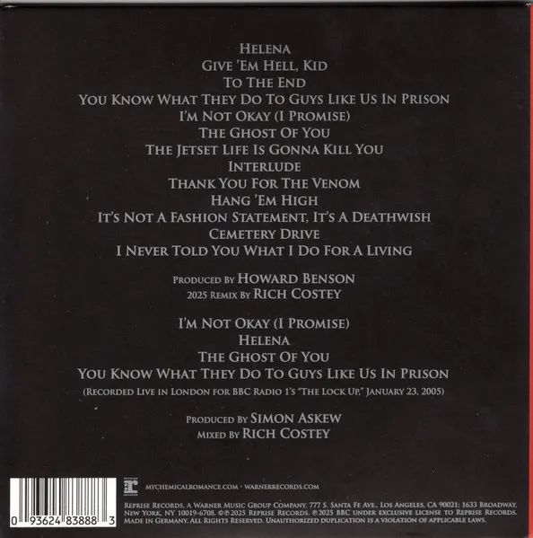 THREE CHEERS FOR SWEET REVENGE