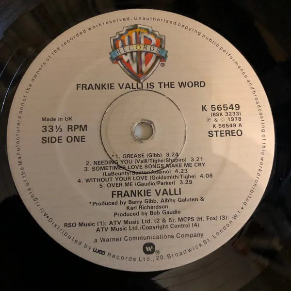 Frankie Valli Is The Word