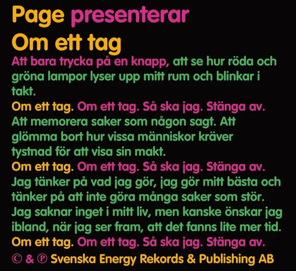 Om Ett Tag
