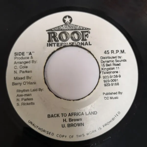 Back To Africa Land
