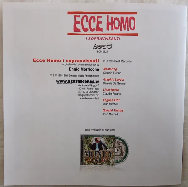 Ecce Homo (I Sopravvissuti) - Original Motion Picture Soundtrack