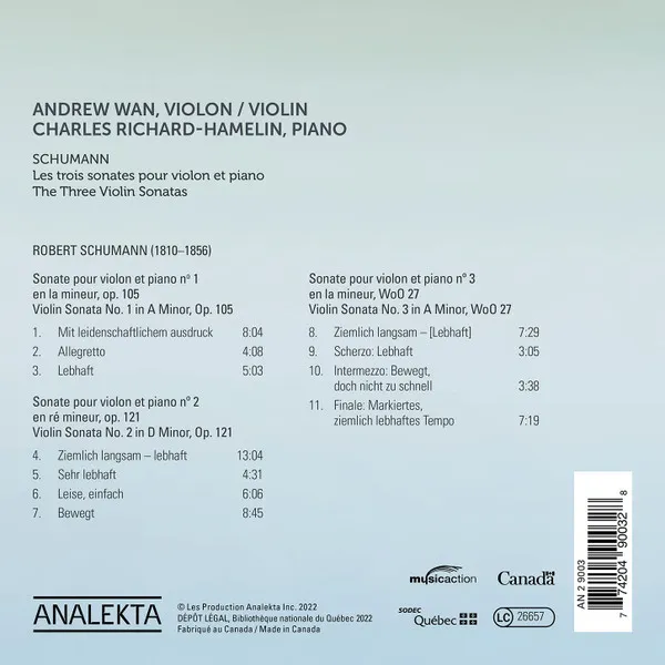 Schumann: the Three Violin Sonatas