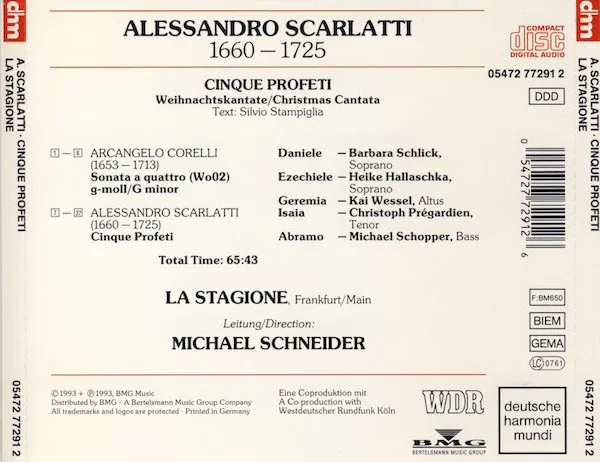 Cinque Profeti - Weihnachtskantate / Christmas Cantata
