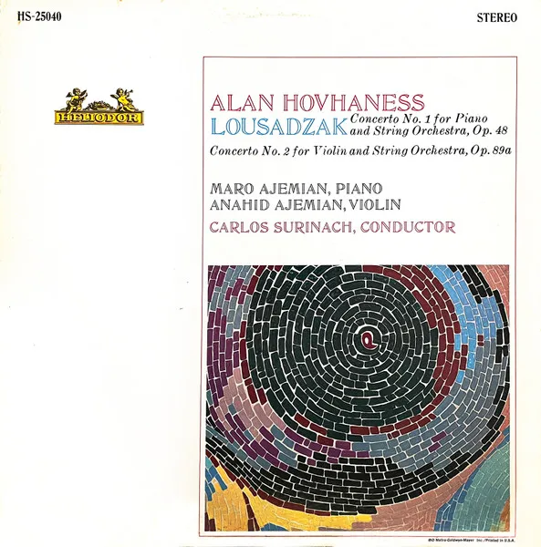 Lousadzak: Concerto No. 1 For Piano And String Orchestra, Op. 48 / Concerto No. 2 For Violin And String Orchestra, Op. 89a