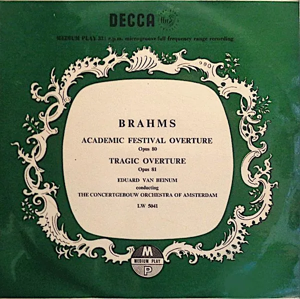 Academic Festival Overture, Opus 80 / Tragic Overture, Opus 81