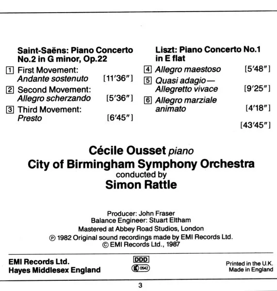 Piano Concerto No. 2 In G Minor / Piano Concerto No.1 In E Flat
