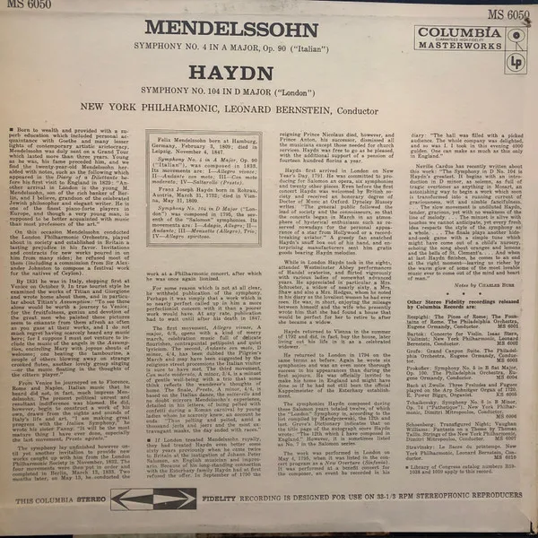 Italian Symphony / London Symphony