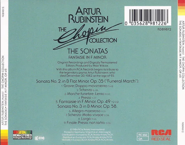 The Chopin Collection: The Sonatas - Fantaisie In F Minor, Op. 49.
