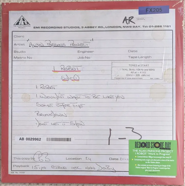 I Robot (Work In Progress) (180g) (Limited Edition) (Blue Vinyl)