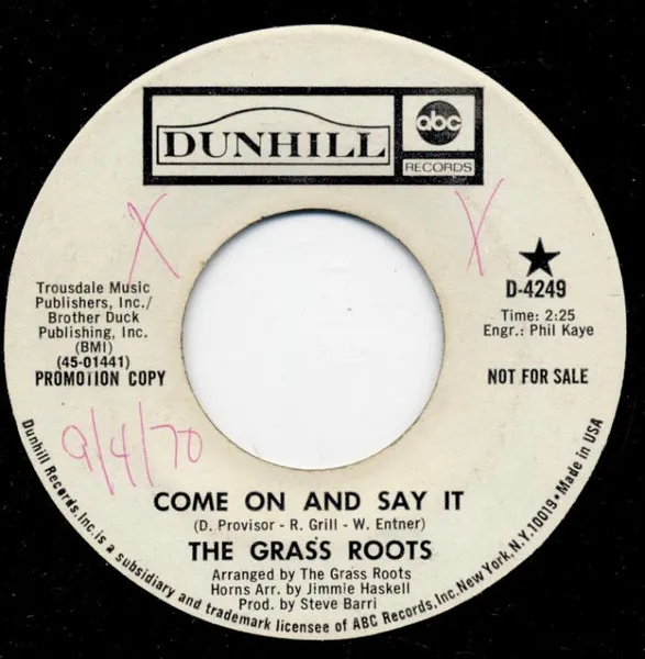 Come On And Say It / Something's Comin' Over Me