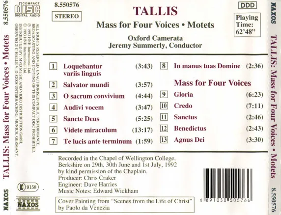 Mass For Four Voices/Mote