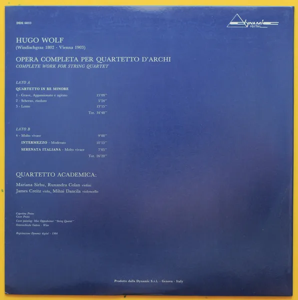 Quartetto Per Archi, Serenata Italiana, Intermezzo