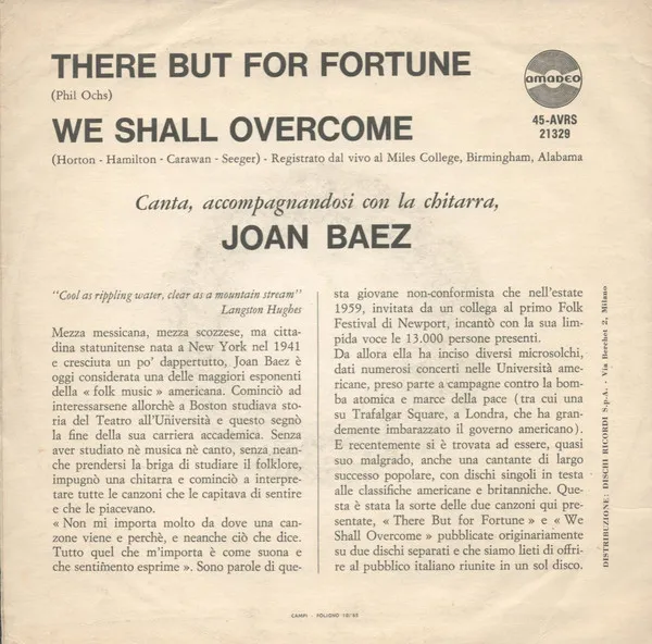 There But For Fortune / We Shall Overcome