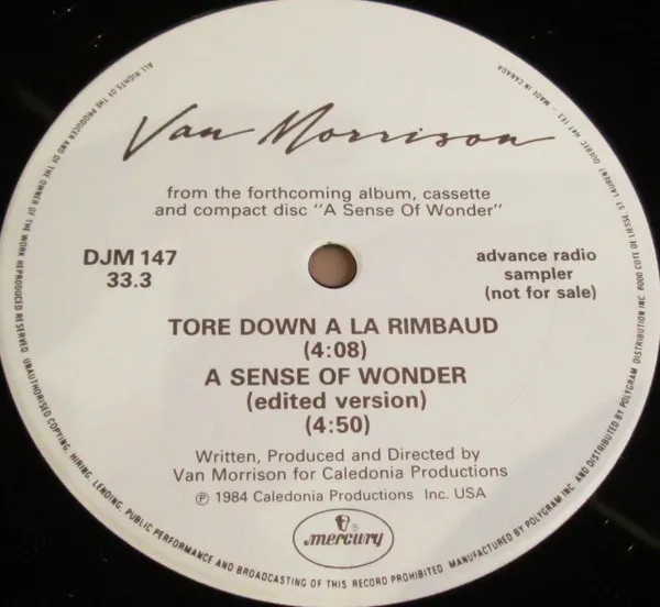 Tore Down A La Rimbaud / A Sense Of Wonder