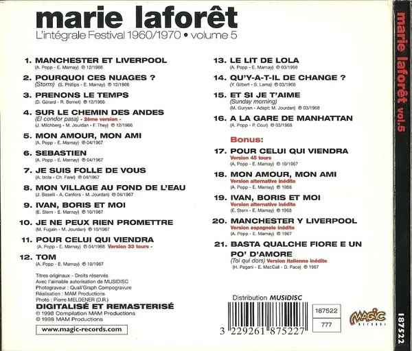 L'Intégrale Festival 1960 / 1970 - Volume 5