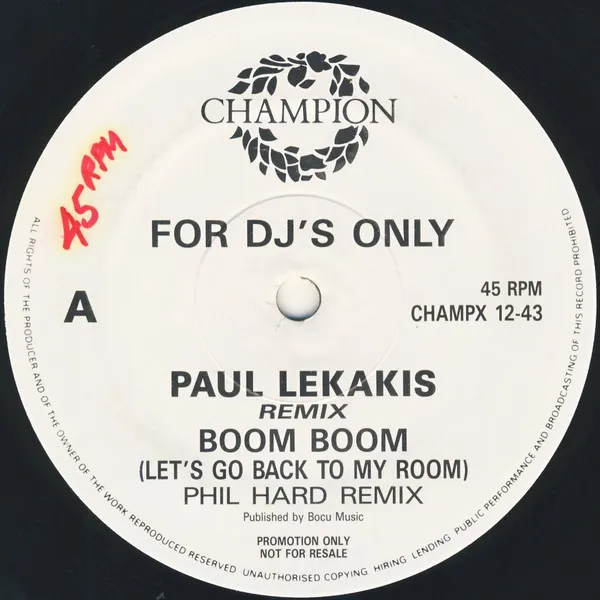 Boom Boom (Let's Go Back To My Room) (Phil Hard Remix)