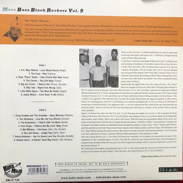More Boss Black Rockers Vol.9 - Hey Doll Baby