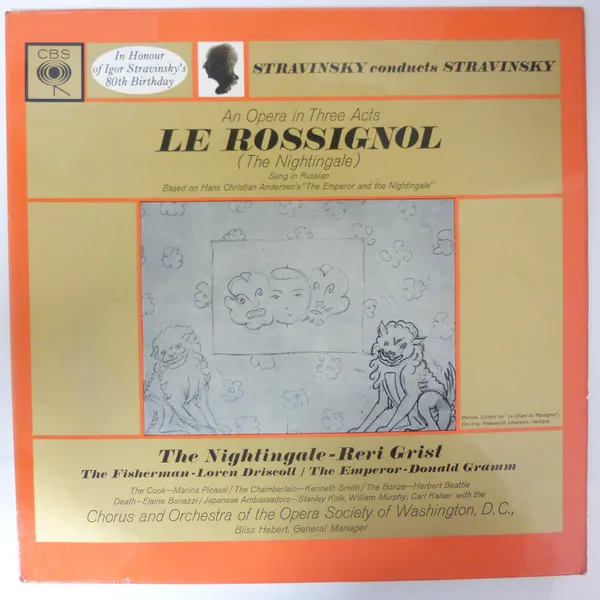 Le Rossignol = The Nightingale (An Opera In Three Acts)
