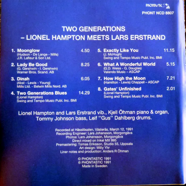 Two Generations - Lionel Hampton meets Lars Erstrand