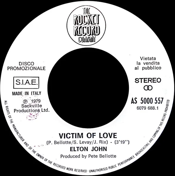 Victim Of Love / Lady Writer