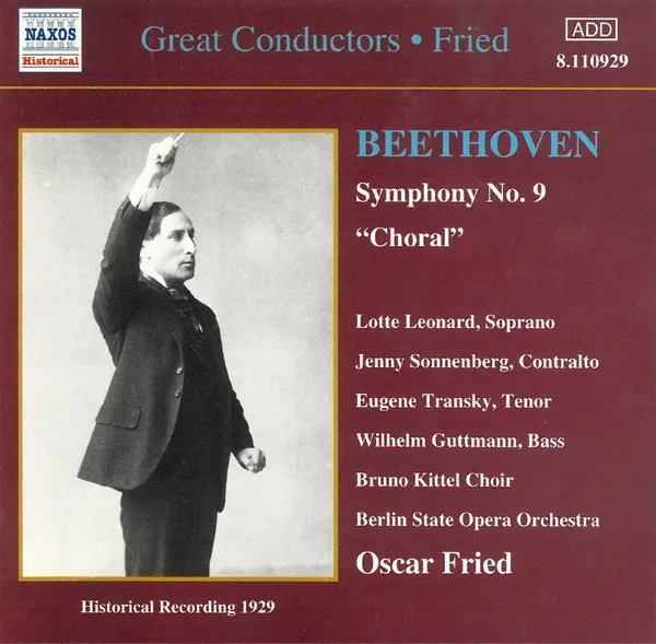 Symphony No. 9 "Choral" (Historical Recording 1929)