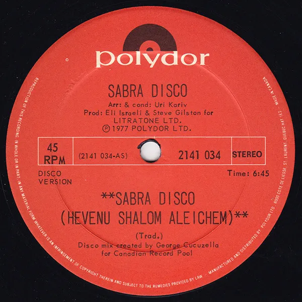 Sabra Disco (Hevenu Shalom Aleichem)