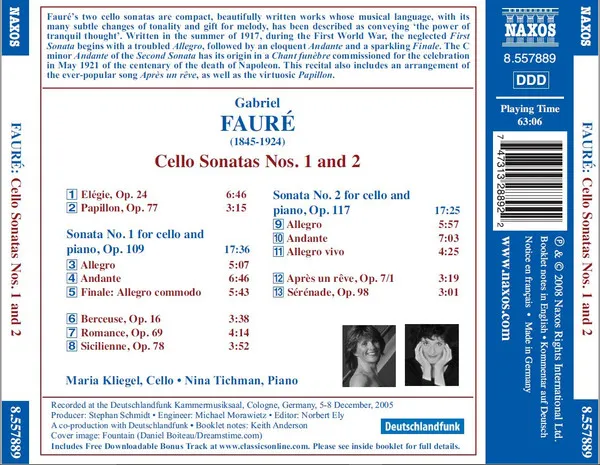 Cello Sonatas Nos. 1 And 2