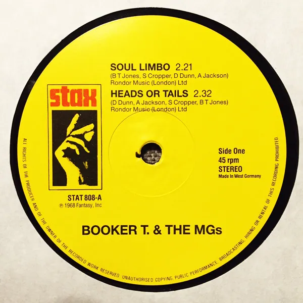Soul Limbo / Heads Or Tails / Soul Clap '69 / Time Is Tight