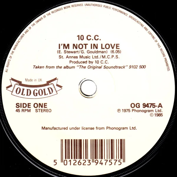 I'm Not In Love / Dreadlock Holiday