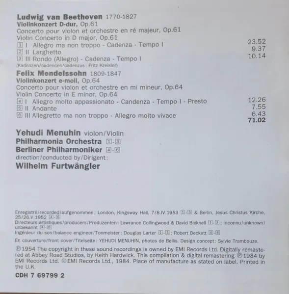Violinkonzerte - Violin Concertos - Concertos Pour Violon
