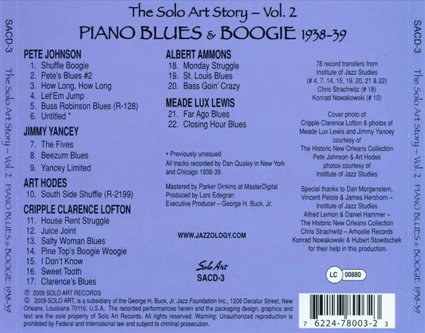 Piano Blues & Boogie 1938-39 Volume 2
