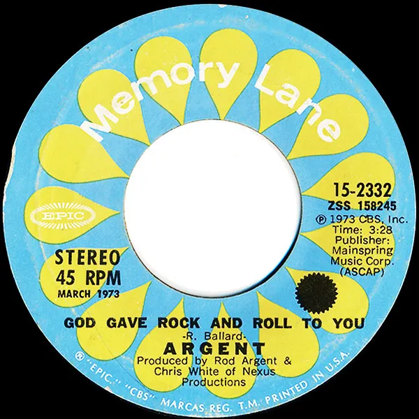 God Gave Rock And Roll To You / Hold Your Head Up