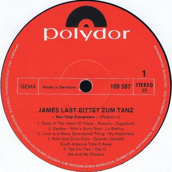 Evergreens Non Stop Dancing - James Last Bittet Zum Tanz