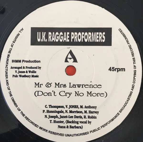 Mr & Mrs Lawrence (Dont Cry No More)