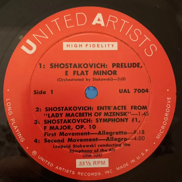 Symphony No. 1 / Prelude, E Flat Minor / Entr'acte From Lady Macbeth