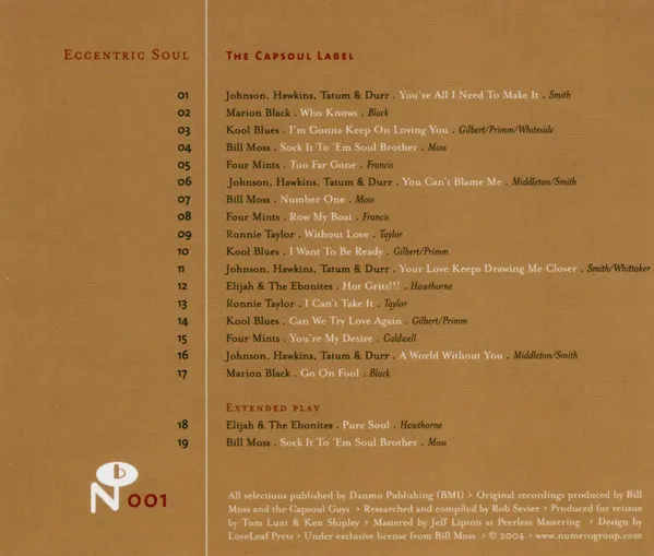 Eccentric Soul: the Capsoul Label