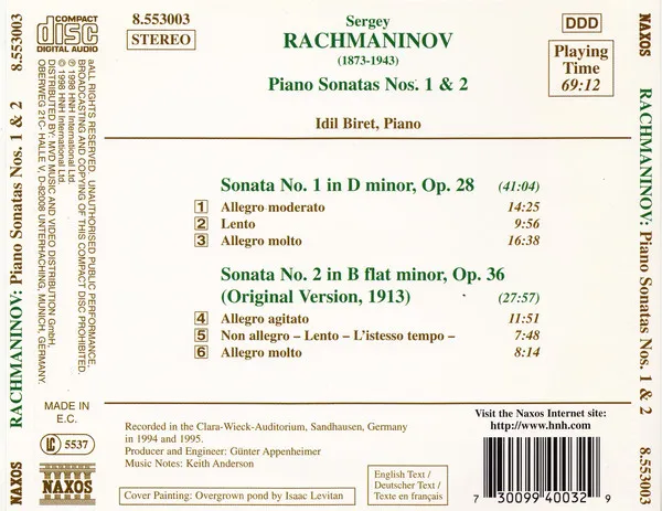 Piano Sonatas Nos. 1 & 2
