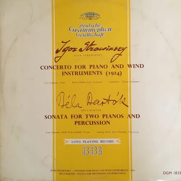Concerto For Piano And Wind Instruments (1924) / Sonata For Two Pianos And Percussion