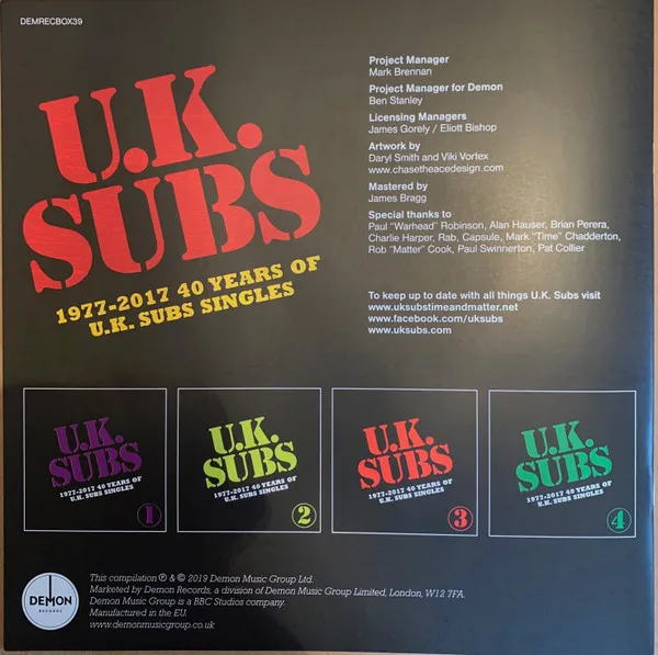 1977 - 2017 40 Years Of U.K. Subs Singles