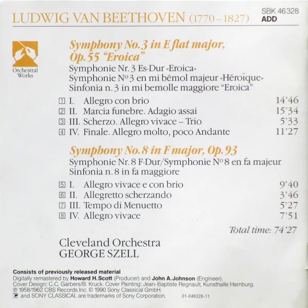 Symphony No. 3 "Eroica" «Héroïque» • Symphony No. 8