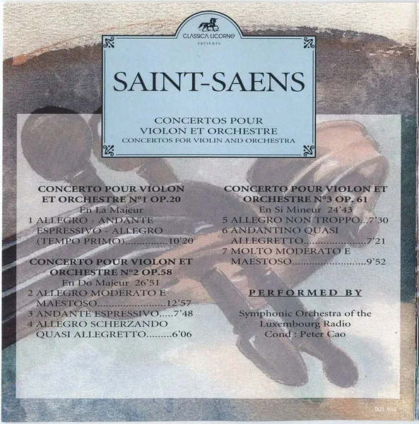 Concertos Pour Violon Et Orchestre