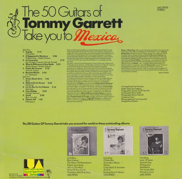 The 50 Guitars Of Tommy Garrett Take You To Mexico