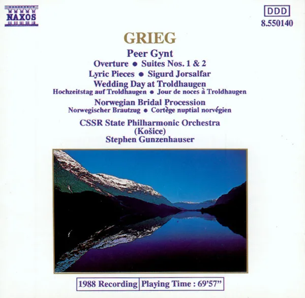 Peer Gynt . Overture . Suites Nos. 1 & 2 . Lyric Pieces . Sigurd Jorsalfar . Wedding Day At Troldhaugen . Norwegian Bridal Procession