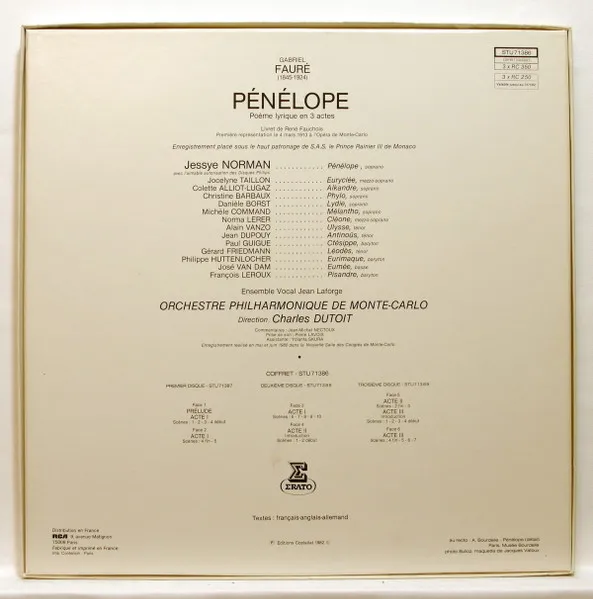 Pénélope (Poème Lyrique En Trois Actes)