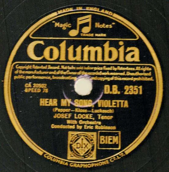 Hear My Song, Violetta / I'll Take You Home Again Kathleen