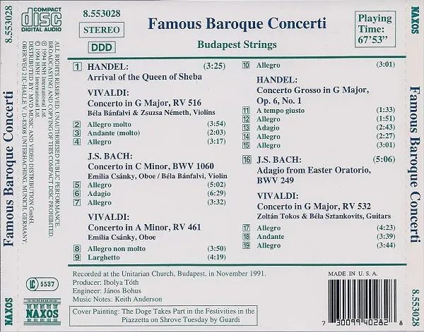 Famous Baroque Concerti
