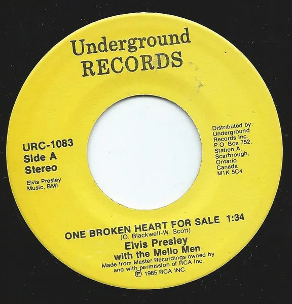 One Broken Heart For Sale / U.S. Male